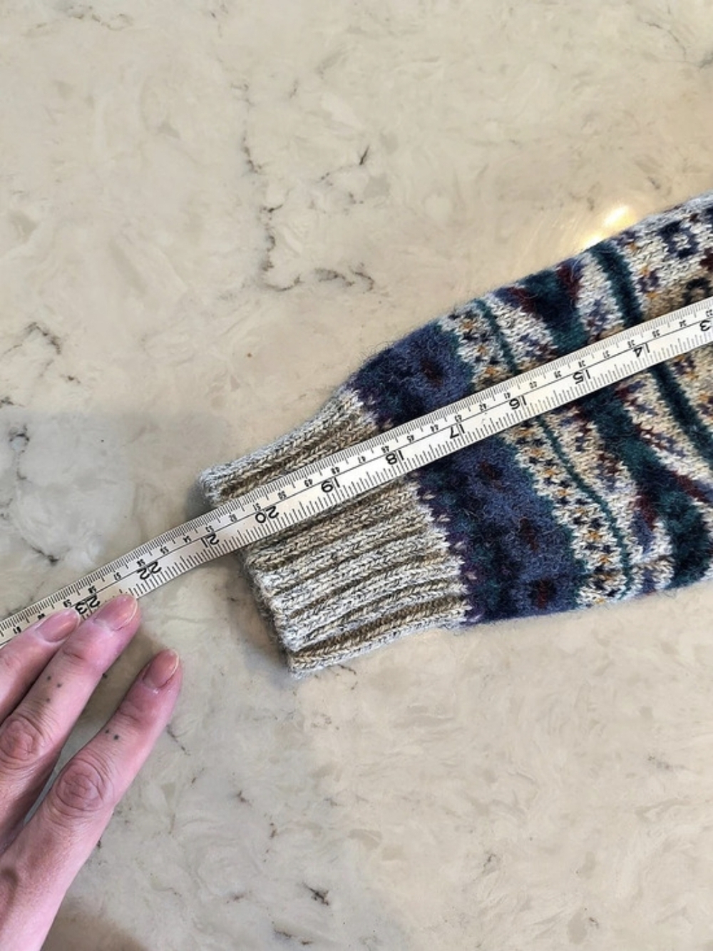 Vintage Woolrich Geometric Crewneck Sweater Blue & White Size Large - Picture 5 of 5